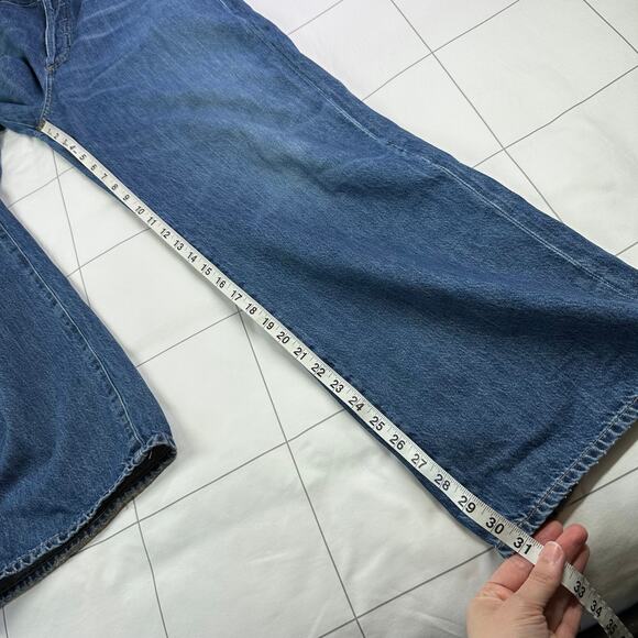 Citizens of Humanity Jeans Womens 31 Blue Flavie Trouser Button Fly Distressed - Picture 14 of 16